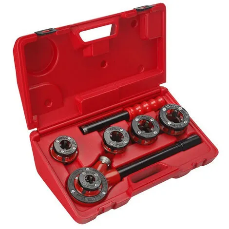 Virax - Filière Ronde Standard Britannique - BSPT Droite : 1/2 - 3/4 - 1 - 1.1/4 En Coffret Plastique 1 Virax - Filière Ronde Standard Britannique - BSPT Droite : 1/2 - 3/4 - 1 - 1.1/4 En Coffret Plastique