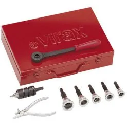 Coffret T-rax VIRAX Clé à Cliquet 5 Outils Ø12 à 22 Mm Avec Foret Et Pince à Pointer - 252730
